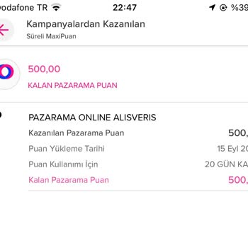 Pazarama, Süreli Puanlarımı Kullanımına İzin Vermiyor