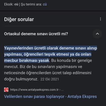 Milli Eğitim Bakanlığı (MEB) Deneme Sınav Parası