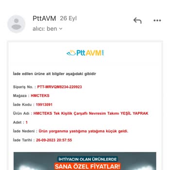 PttAVM Eksik Ücret İadesi