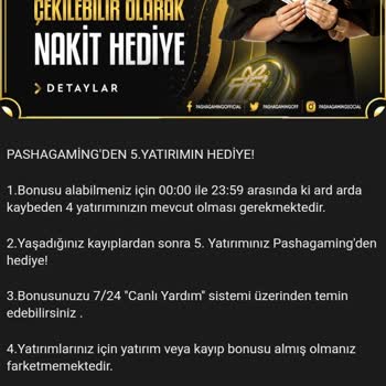 Pashagaming 4 Kere En Az 300 Yatırdım 5. Sadakat Bonusu İstediğimde Engel Vurdular