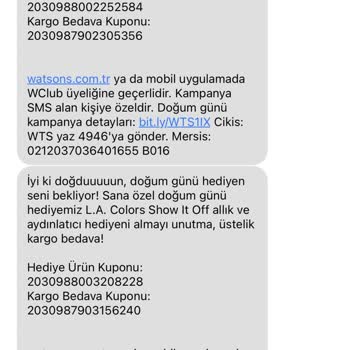 Watsons Hediye Kodu-Stok Hatası Alıyorum Ve Günü Geçtiği İçin Kullanamıyorum.!