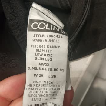 Colin's Kot Pantolonlarda Damar Çizgiler Ve Renk Solması
