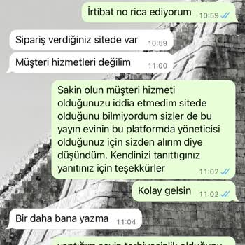 Tüketici Hakları Derneği İnformal Yayınevi WhatsApp Yöneticisi Hakaret Ve Sipariş Sorunu