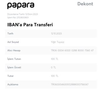 Papara Para Gönderdim Siteye Para Gelmedi