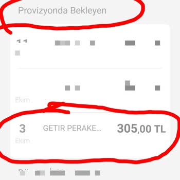 Getir Mağazası Getirmediği Ürünü Provizyon İşlemine Yansıttı