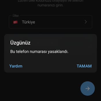 Telegram Telefon Numaram Yasaklanmış, Geri Dönüş Sağlanmasını Talep Ediyorum