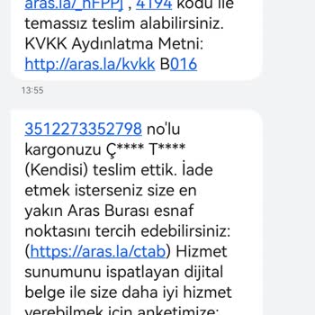 Aras Kargo Ürünü Teslim Edilmeme