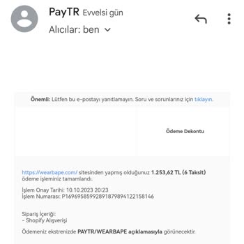 Paytr Alışveriş İptali İstiyorum