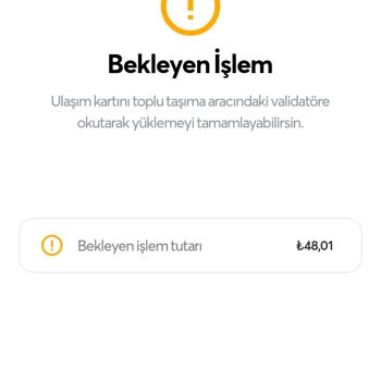 Papara Karttan Otobüs Kartıma Attığım Para Gözükmüyor.