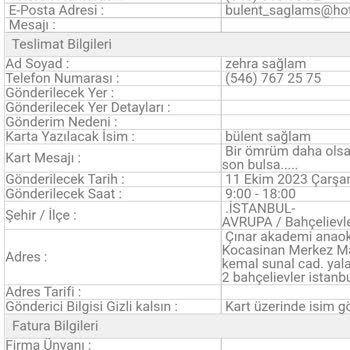 Cicekgonder.com Gününde Siparişimi Getirmedi