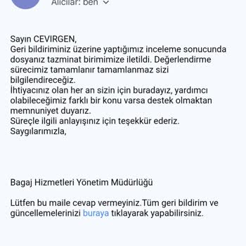 Türk Hava Yolları Bagaj Hasarını Karşılamaması