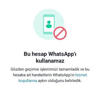 WhatsApp Bu Hesap WhatsApp Kullanamaz
