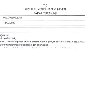Dyson Tüketici Hakem Heyeti Kararına Uymuyor!