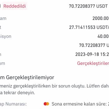 Binance Hesabımdan Çekilen Paranın İadesi