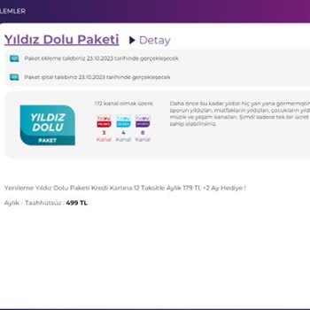 Digiturk Web Sitesindeki Fiyat Bilgilerine Uyulmuyor.
