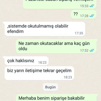 Espina Siparişimi Kargoya Vermiyor
