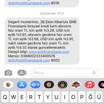 QNB Finansbank Müşterilerine Yalan Yanlış Mesaj Atıyor