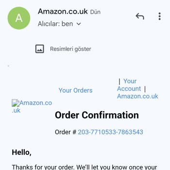 Amazon Şüpheli İşlem Bildirimi