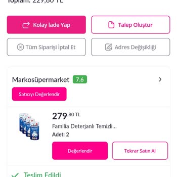 Pazarama Yaptığım Alış Verişteki Eksik Ürünü Karşılamadı