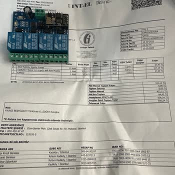 Direnc.net ESP 8266 12 V 4 Kanal Wi-Fi Röle