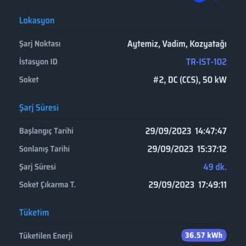 Eşarj Benim Hesabımdan Başka Şehirde Başka Araca Şarj İşlemi Yapılmış.