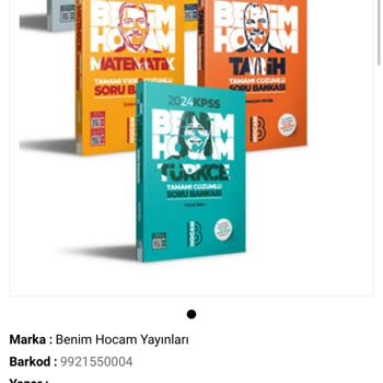 Benim Hocam Yayınevi Sitesinden Verdiğim KPSS Genel Kültür Genel Yetenek Soru Bankası Seti Hakkında