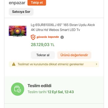 LG Arızalı Ürün Gönderme Ve Müşteri Mağduriyeti