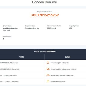 Sürat Kargo Yavaşlığı ( İronik)