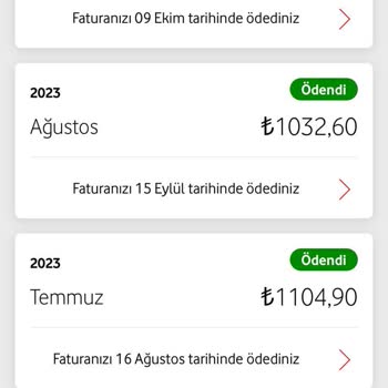Vodafone İade Telefon Faturası