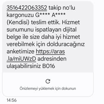 Ulaştırma ve Altyapı Bakanlığı Aras Kargo Kocaeli Bayramoğlu Şubesinin Kargoyu Teslim Etmemesi
