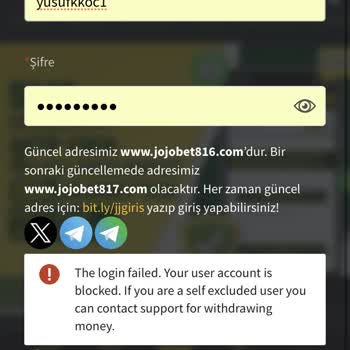 Jojobet Hesabım Bloke Edildi Açılmasını İstiyorum