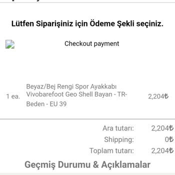 Vivobarefoottr.com Ortada Mal Yok Param Alındı