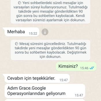 WhatsApp Yabancı Numaradan Mesaj