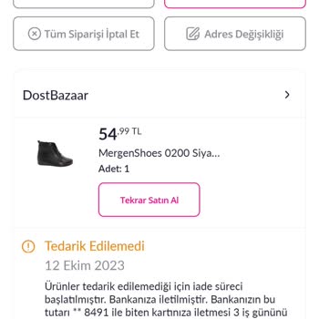 Pazarama'dan Dost Bazaar Firmasından Aldığım Botun Tedarik Sorunu