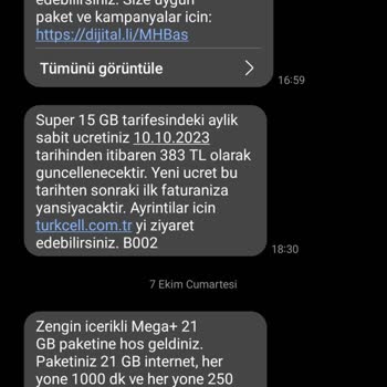 Turkcell Hatalı Fatura Kesilmesi