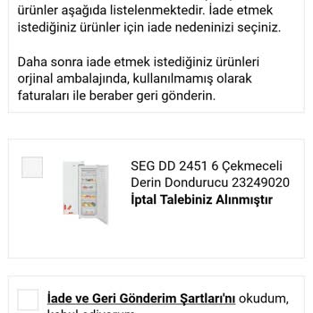 A101 Sipariş İptali Ve Para İadesi Hakkında