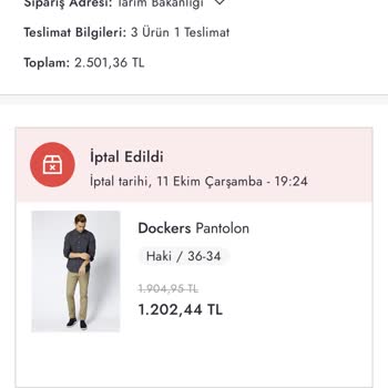 Boyner Now Sipariş Problemi
