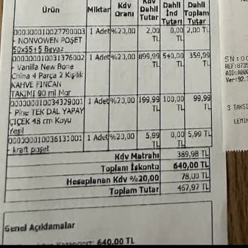 English Home Etiket Fiyat Tutarsızlığı