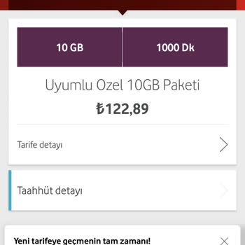 Vodafone 10 GB Paketi Şikayeti