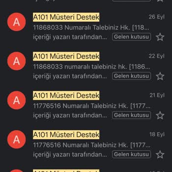A101 2.5 Aydır Para İadesi Yapılmaması