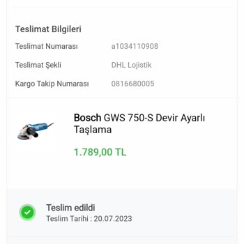 Bosch Elektrikli El Aletleri Eksin Ürün Gönderimi
