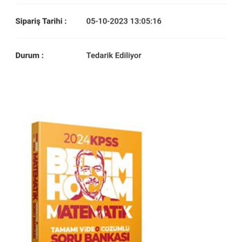 Benim Hocam Yayınevi KPSS Kitaplarımın Kargoya Verilmemesi