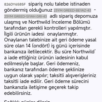 North Wild İade Para Ödemesi Yapmıyor
