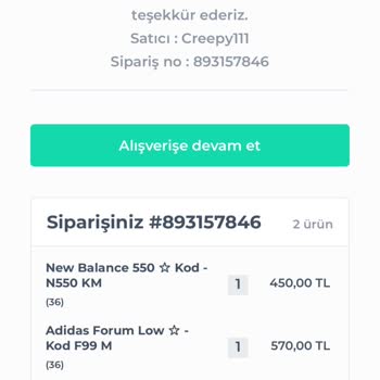 Creepy111 (Instagram: cancustom.com.tr) Ayakkabı Sipariş Sorunu Ve İade Talebi