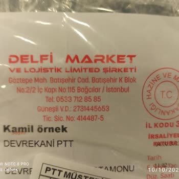 Delfi Market Lojistik Pazarlama Delfi Market Görseldeki Üründen Farklı