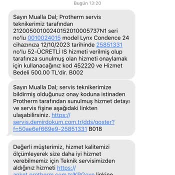 Protherm Servisçilerin Benden Fazladan Para Alması