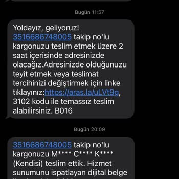 Aras Kargo Kargom Teslim Edilmemesine Rağmen Teslim Edildi Mesajı Geldi