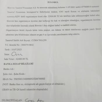 Sancaktepe Birevim Şubesinden Şikayetçiyim