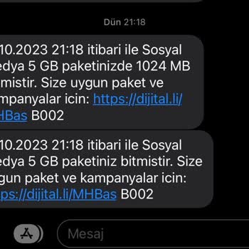 Turkcell İnternet Paketimin Kullanım Dışı Bitmesi!