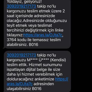 Aras Kargo Kargoyu Teslim Etmedi